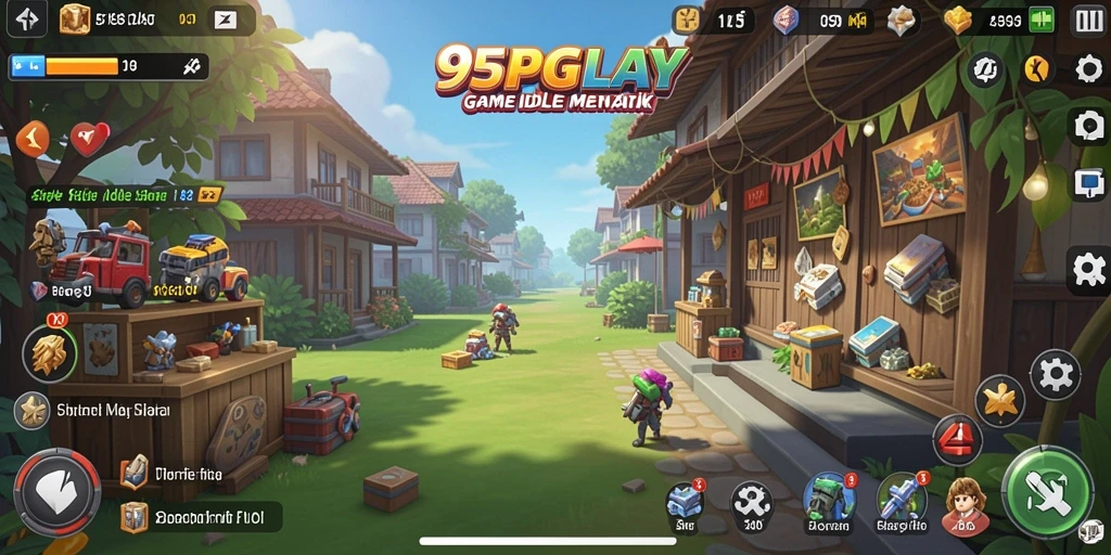 Screenshot gameplay <strong>95PGPLAY</strong> menunjukkan aksi mengumpulkan item dengan santai.