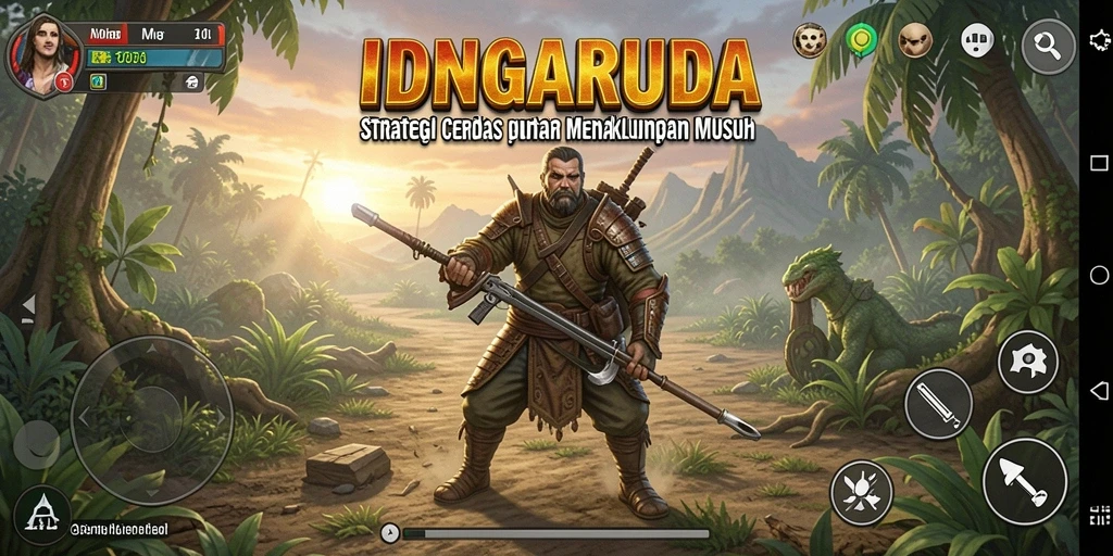 Screenshot IDNGARUDA menampilkan pemain merencanakan strategi pertempuran.
